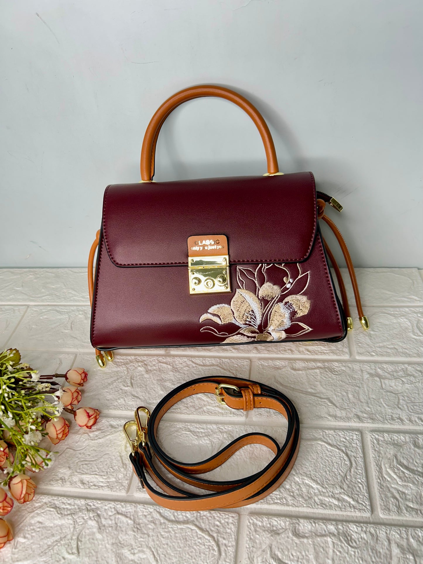 Floral TopHandle Bag ￼