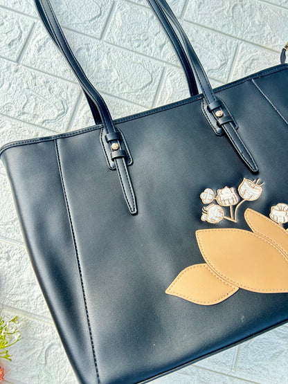 Floral Accent Tote