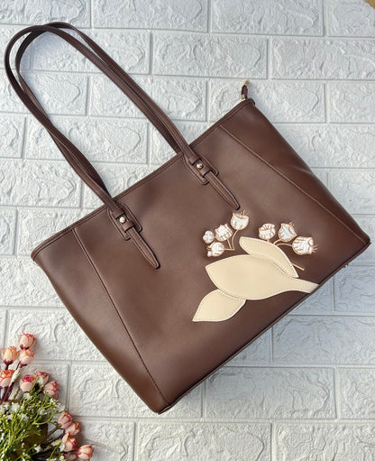 Floral Accent Tote
