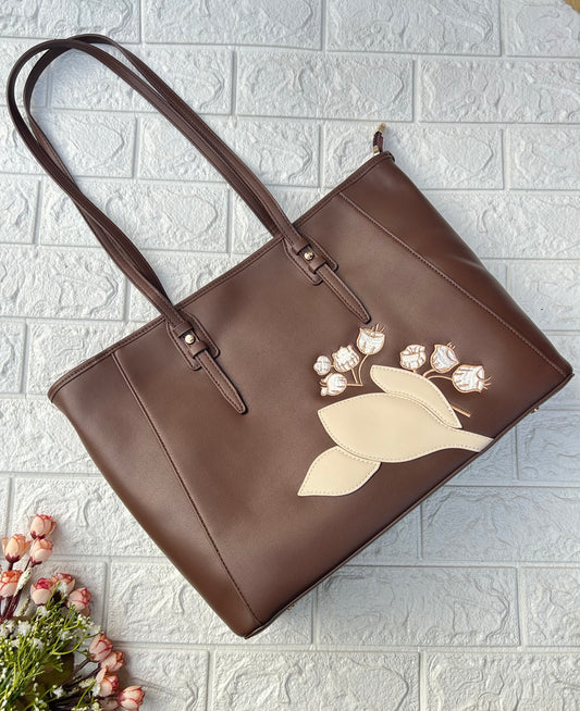Floral Accent Tote
