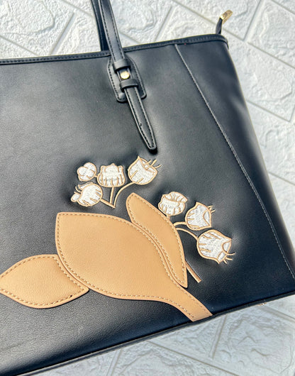 Floral Accent Tote