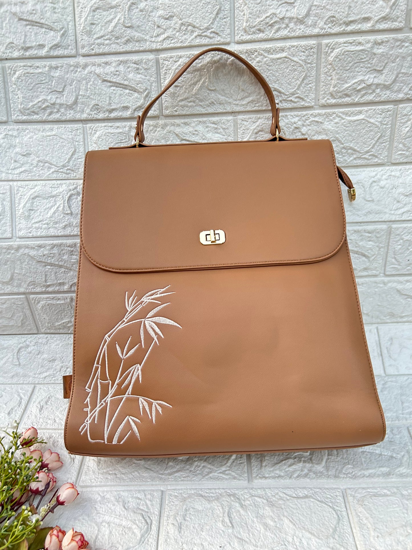 Floral Accent Backpack