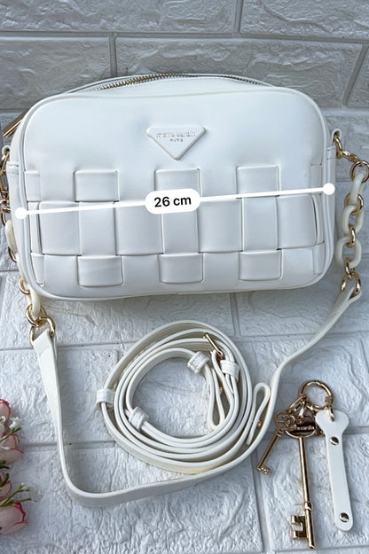 White luxe bag