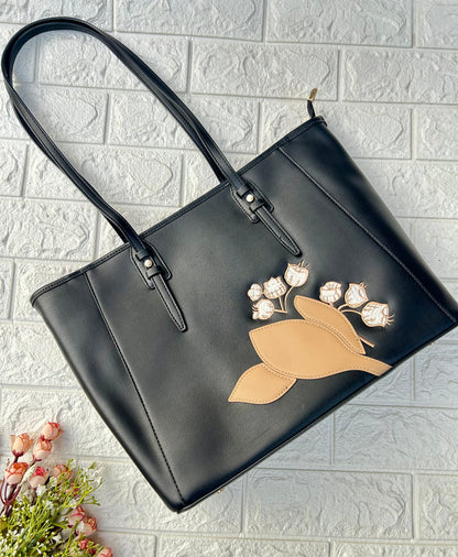 Floral Accent Tote