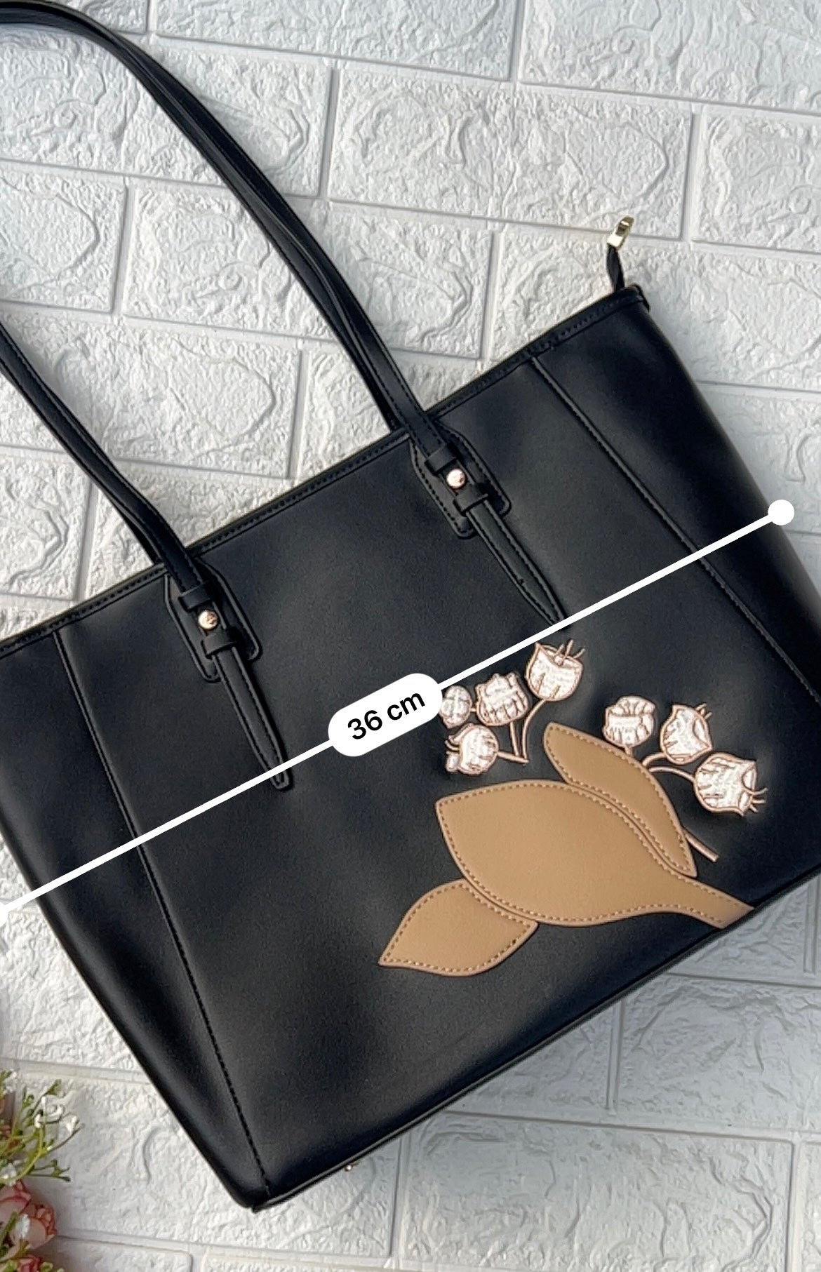 Floral Accent Tote