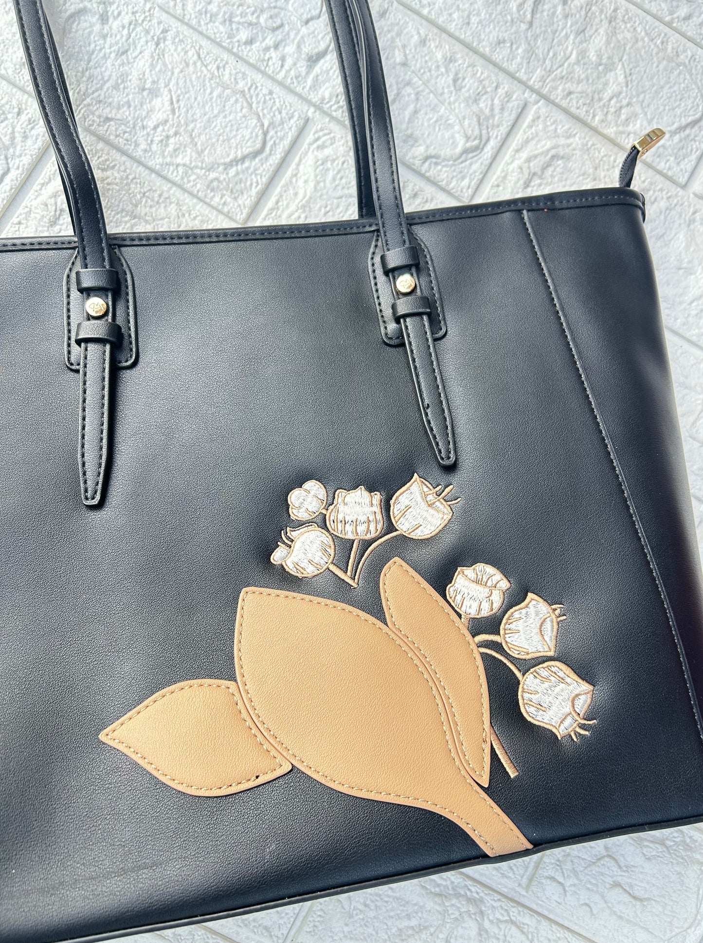 Floral Accent Tote