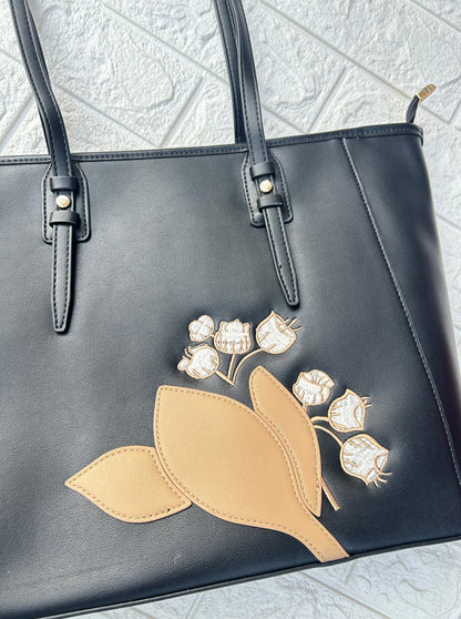 Floral Accent Tote