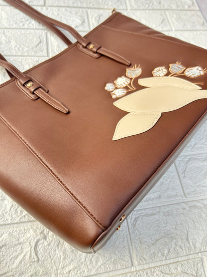 Floral Accent Tote