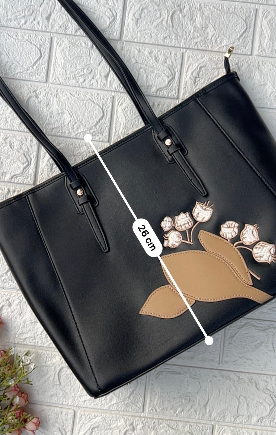 Floral Accent Tote