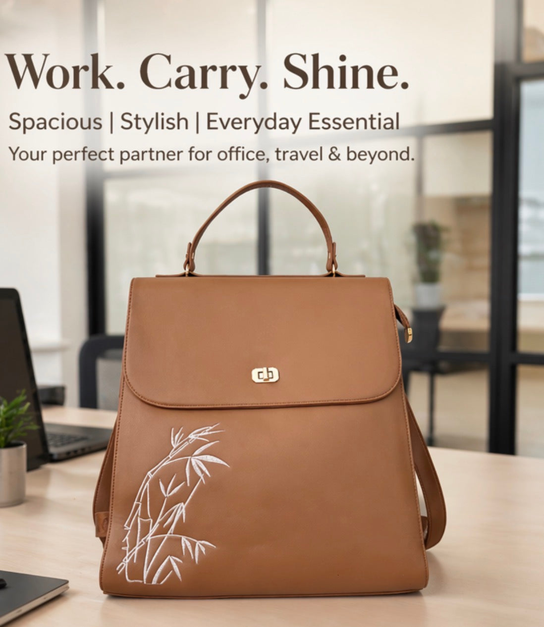 Floral Accent Backpack