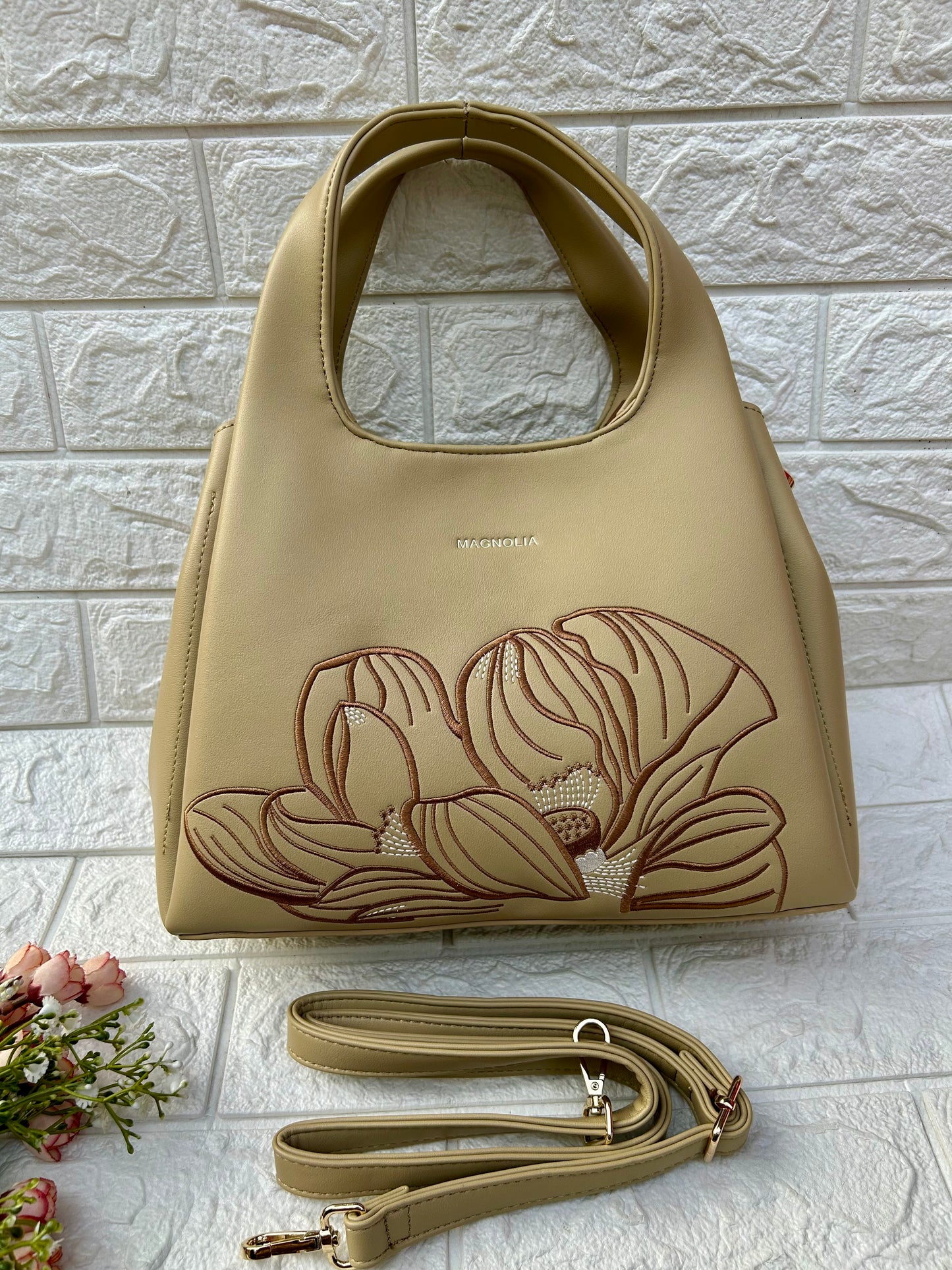 Floral Accent Handbag