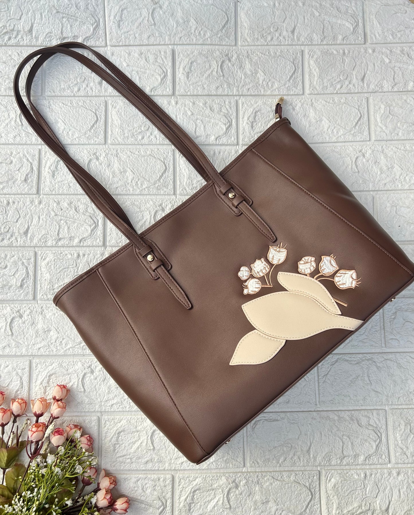 Floral Accent Tote