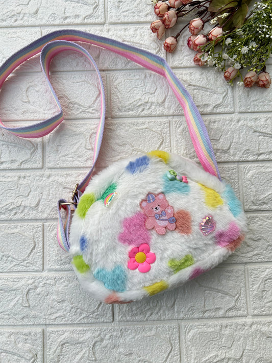Rainbow Furry Sling