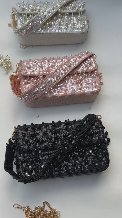 Pearl Glitz clutch